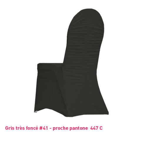 Housse de Chaise Dos Plissée - Tissu Lycra Premium 210g/m² - Mes Jolies Tables