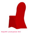 Housse de Chaise Dos Plissée - Tissu Lycra Premium 210g/m² - Mes Jolies Tables