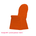 Housse de chaise plissée orange en lycra
