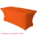 Housse de table rectangle orange