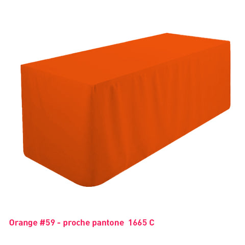 Nappe de table rectangulaire lycra orange