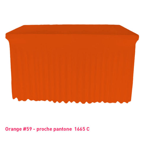 Housse de buffet avec juponnage orange