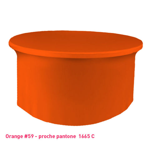 Nappe lycra pour table ronde orange