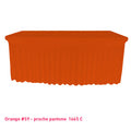 Housse de table avec juponnage orange