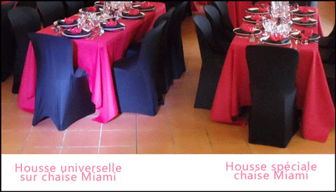 Housse de Chaise Universelle - Tissu Lycra Premium 210g/m² - Mes Jolies Tables