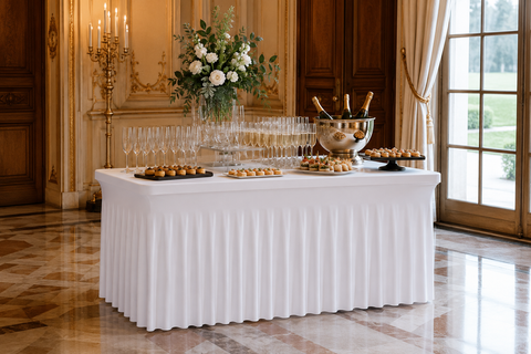 Rendu de la housse de buffet juponnée