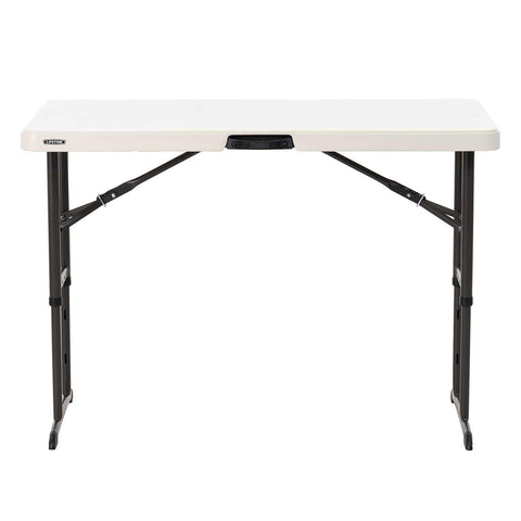 Table Lifetime 122x61cm, Pieds Pliants, Hauteur Réglable - Mes Jolies Tables